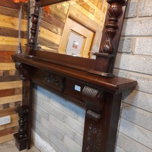 Fireplace and Mirror Set