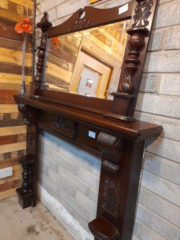 Fireplace and Mirror Set